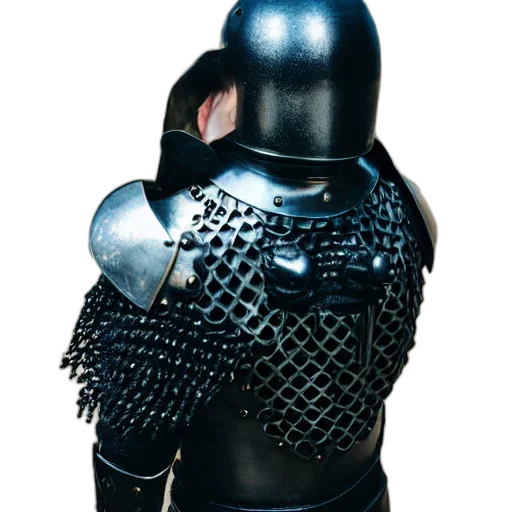 sword, jacket, weapon, robot, 3d render, concept art, man, clad transparent PNG cut-out