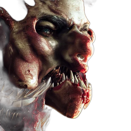 face, mask, concept art, 3d render transparent PNG cut-out