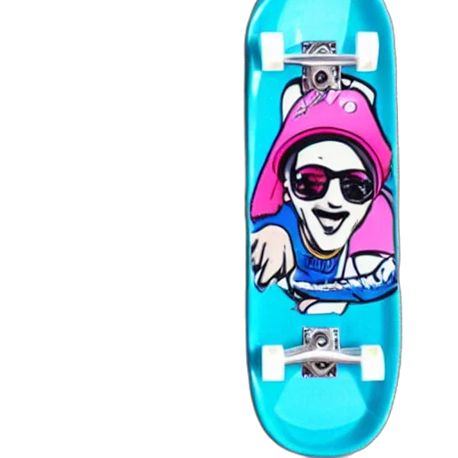 cartoon, vaporwave, photorealistic, 3d render, kawaii, tony, hawk transparent PNG cut-out