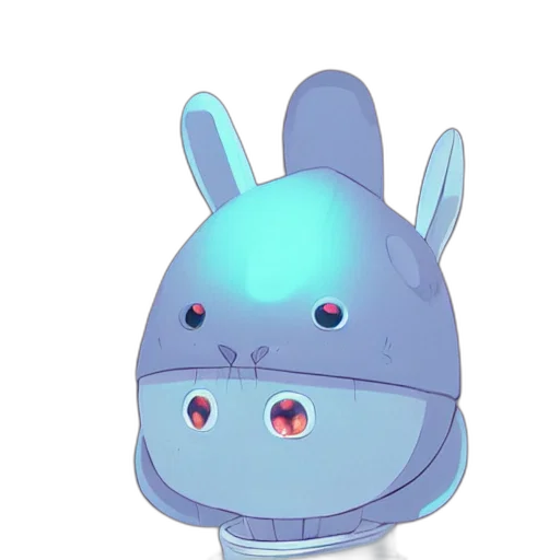 robot, creature, hat, staff transparent PNG cut-out