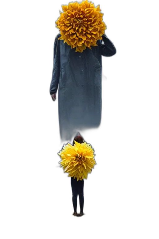 dress, flower, jacket, umbrella, concept art, 3d render, photorealistic, fog transparent PNG cut-out