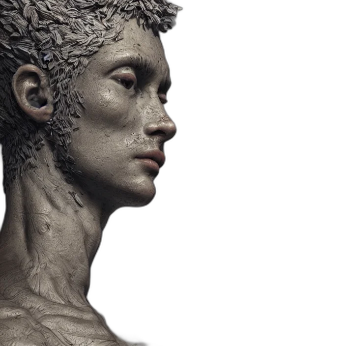 face, creature, mask, concept art, 3d render, photorealistic, fantasy art, outer space transparent PNG cut-out