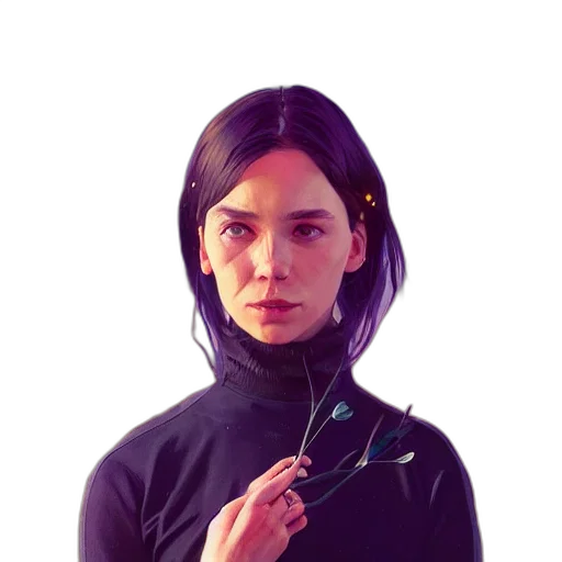jacket, staff, face, jewelry transparent PNG cut-out