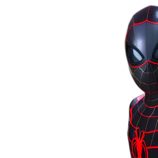 mask, 3d render, concept art, comic book art, still, photo, miles, morales transparent PNG cut-out