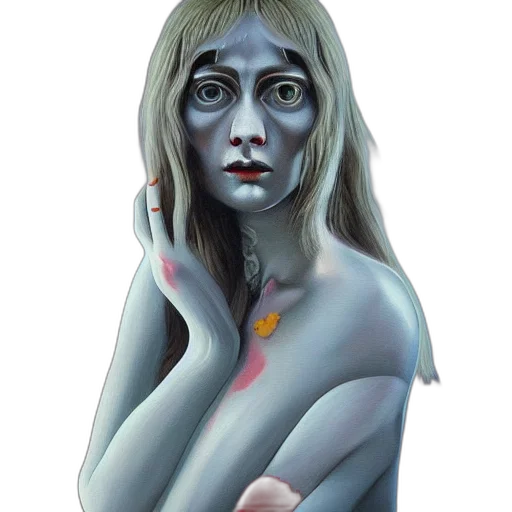 face, mask, dress, creature, concept art, fantasy art, photorealistic, oil painting transparent PNG cut-out