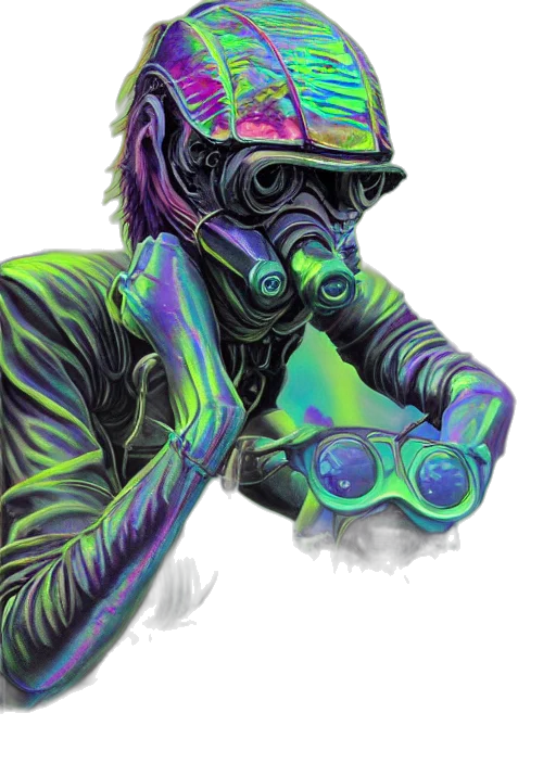 mask, jacket, robot, face transparent PNG cut-out