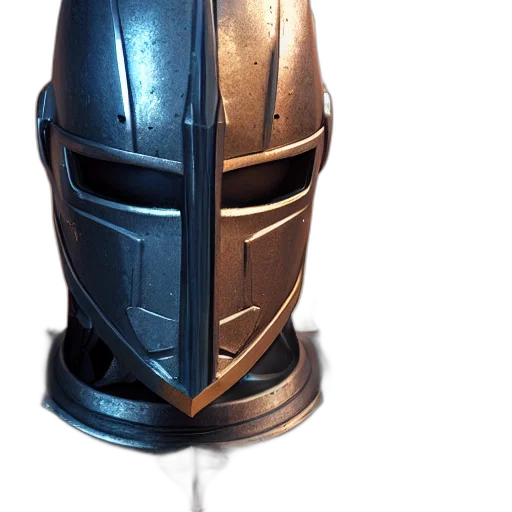 mask, sword, crown, robot, 3d render, concept art, photorealistic, fantasy art transparent PNG cut-out