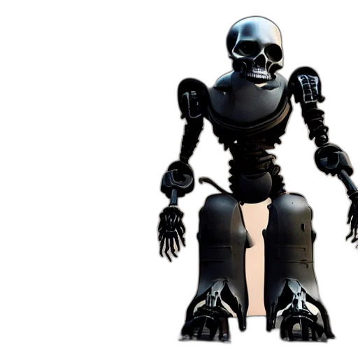 robot, concept art, 3d render, grimdark transparent PNG cut-out