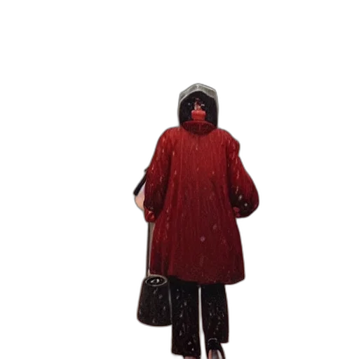 jacket, dress, staff, umbrella transparent PNG cut-out