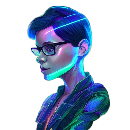 jacket, face, robot, staff transparent PNG cut-out