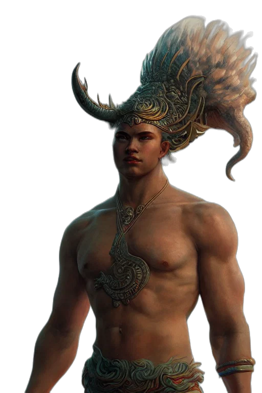 creature, dragon, staff, crown, fantasy art, concept art, 3d render, photorealistic transparent PNG cut-out