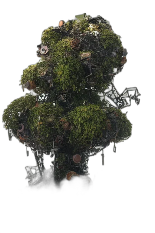 tree, crown, robot, creature transparent PNG cut-out