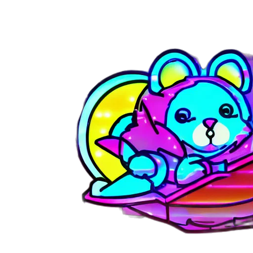 vaporwave, concept art, cartoon, pixel art, neon lights, neon, colorful, blue transparent PNG cut-out