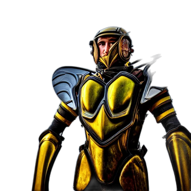 robot, concept art, fantasy art, 3d render transparent PNG cut-out