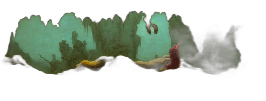 dragon, creature, hair, mask transparent PNG cut-out