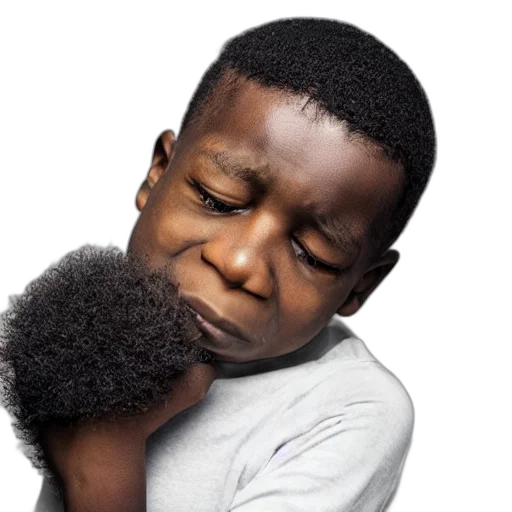 hair, face, staff, photorealistic, photo, black, boy, crying transparent PNG cut-out