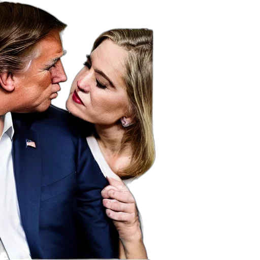 mask, passionate, kiss, biden, trump, editorial, photoshoot, green transparent PNG cut-out