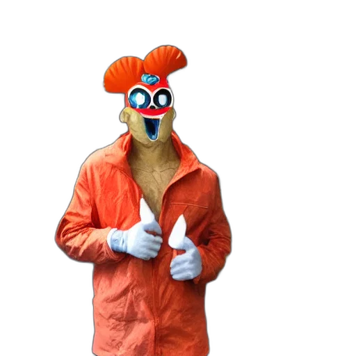 mask, jacket, animal, staff transparent PNG cut-out