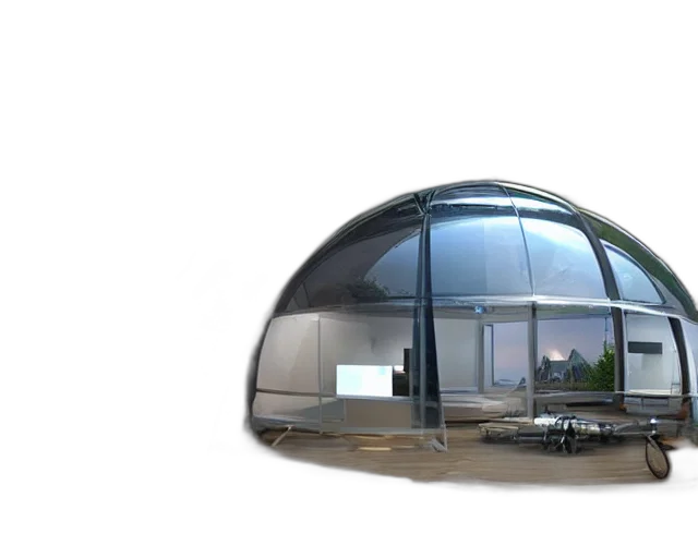 building, car, hat, umbrella, 3d render, photorealistic, concept art, futuristic transparent PNG cut-out