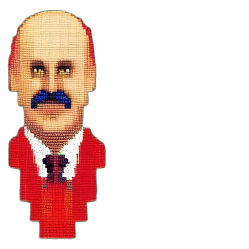 pixel art, 3d render, cartoon, lukashenko, pixel, art transparent PNG cut-out