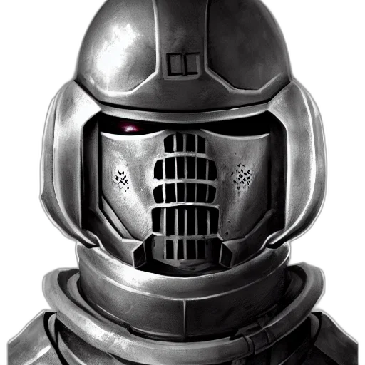 robot, mask, face, concept art, fantasy art, comic book art, pixel art, monochrome transparent PNG cut-out