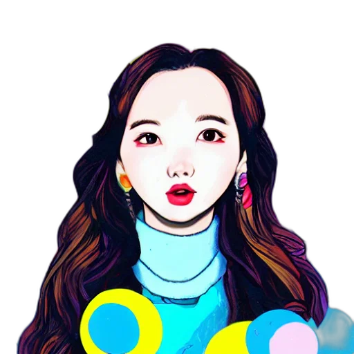 face, cartoon, pixel art, oil painting, watercolor, colorful, pastel, blue transparent PNG cut-out