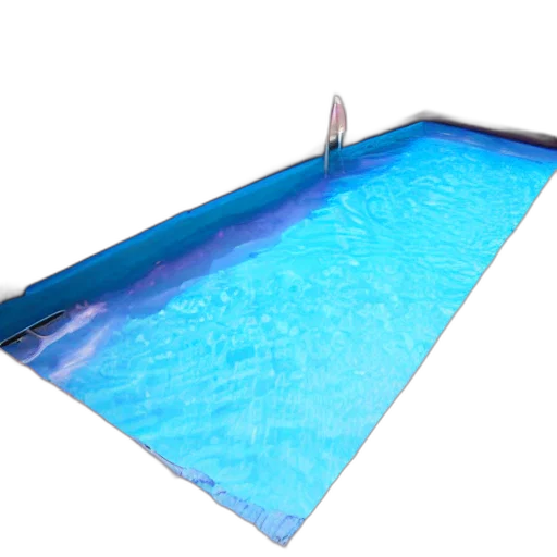 3d render, underwater, blue, swimming, pool, full, potatoes transparent PNG cut-out