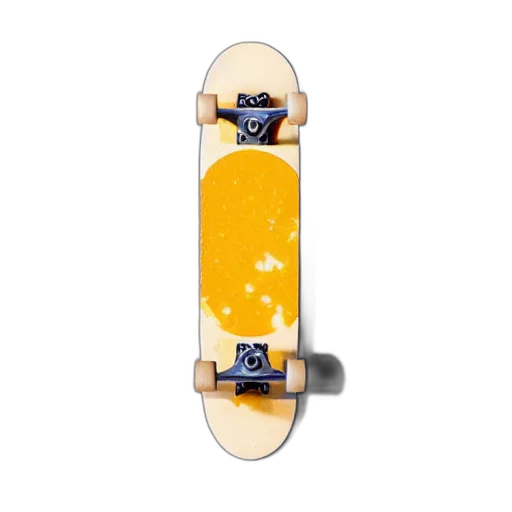 weapon, concept art, 3d render, photorealistic, pixel art, golden, skateboard, made transparent PNG cut-out