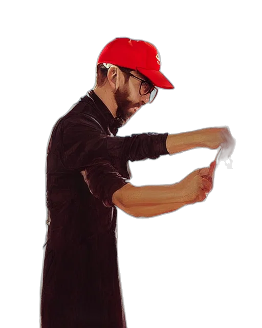 staff, jacket, weapon, hat transparent PNG cut-out