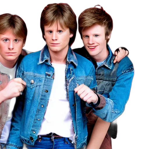 jacket, hair, photorealistic, marty, mcfly, member, british, band transparent PNG cut-out