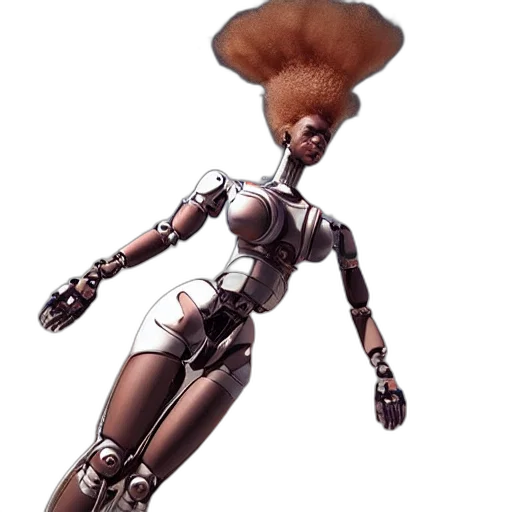 hair, robot, hat, weapon transparent PNG cut-out