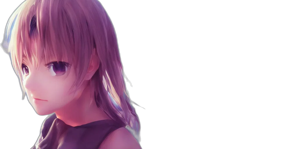 face, photorealistic, anime, 3d render, cyberpunk, neon lights, pastel, red transparent PNG cut-out
