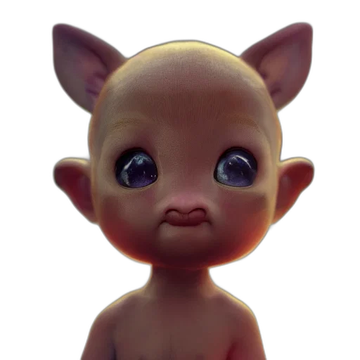 face, creature, animal, staff, 3d render, photorealistic, concept art, fantasy art transparent PNG cut-out