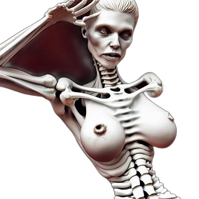 robot, jewelry, 3d render, cyberpunk, concept art, photorealistic, bone, statue transparent PNG cut-out