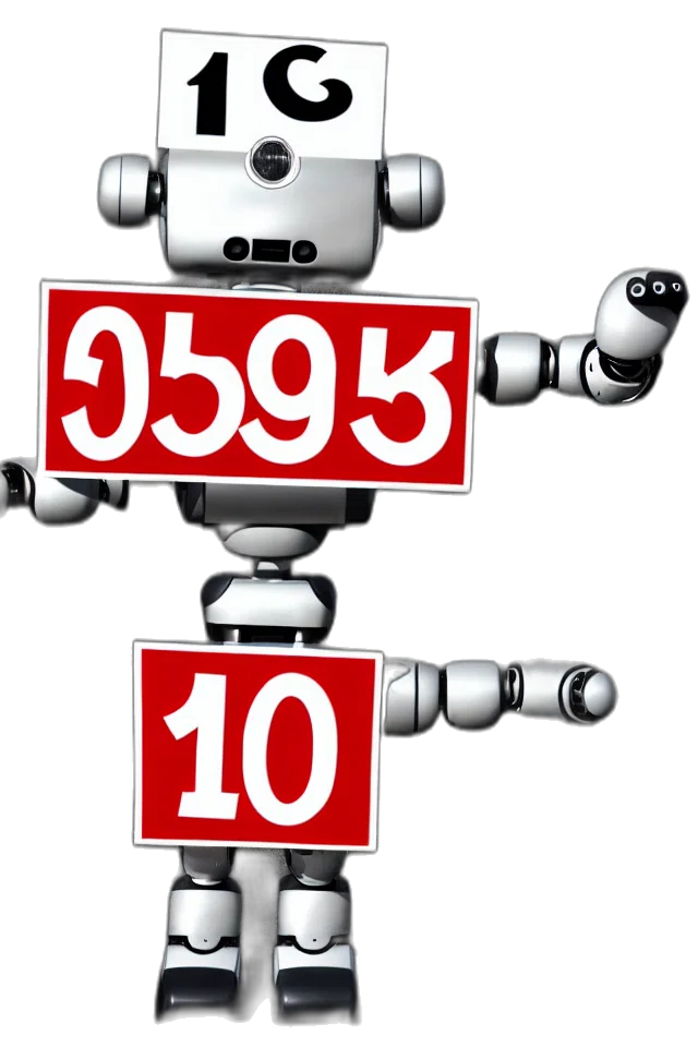 robot, 3d render, cute, anthropomorphic, holding, sign, saying, hdr transparent PNG cut-out