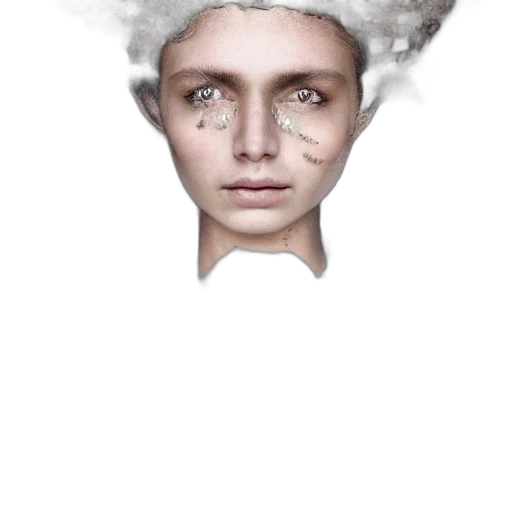 face, mask, hat, crown, photorealistic, concept art, 3d render, fantasy art transparent PNG cut-out