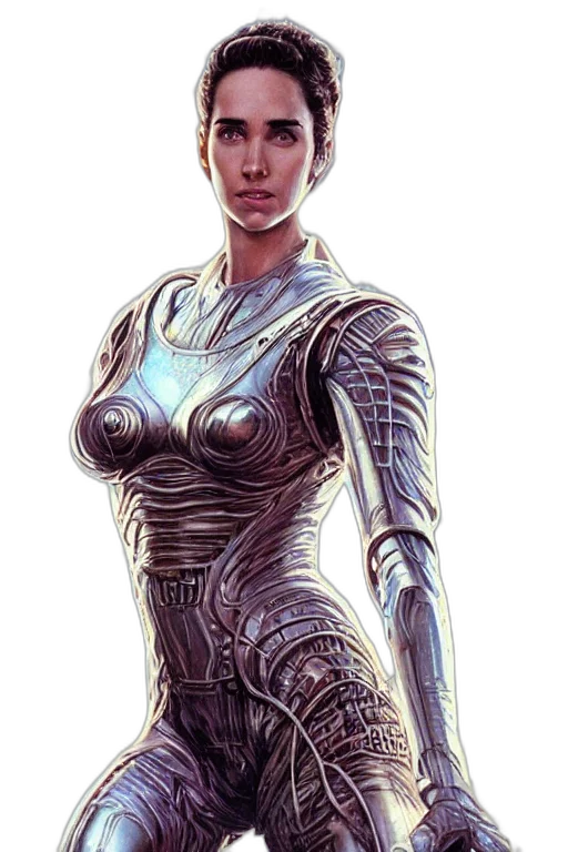 robot, dress, weapon, staff transparent PNG cut-out