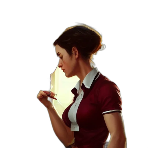 staff, dress, face, jacket transparent PNG cut-out