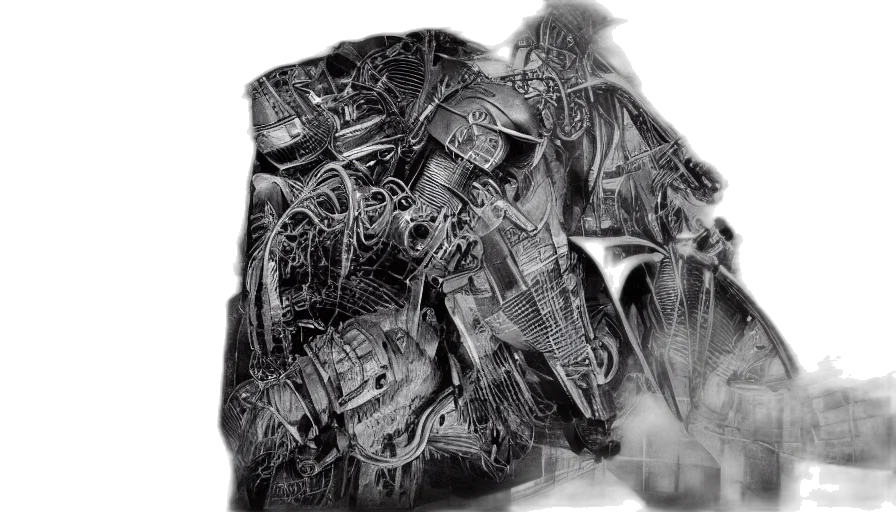 jacket, robot, weapon, furniture, concept art, pencil sketch, photorealistic, comic book art transparent PNG cut-out