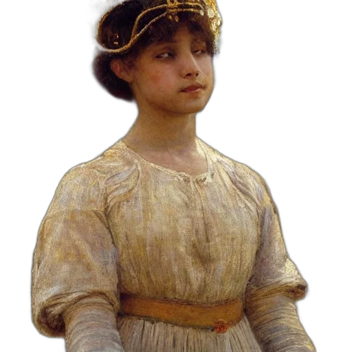 dress, crown, face, hat transparent PNG cut-out