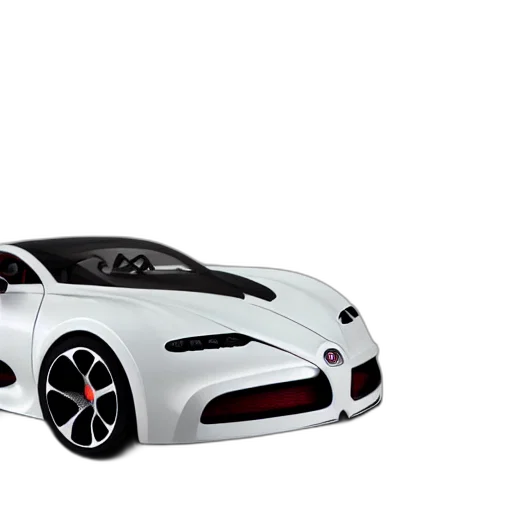 car, 3d render, photorealistic, concept art, still, photo, bugatti, type transparent PNG cut-out