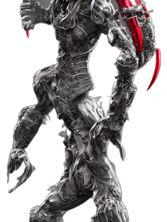 dragon, creature, robot, sword transparent PNG cut-out