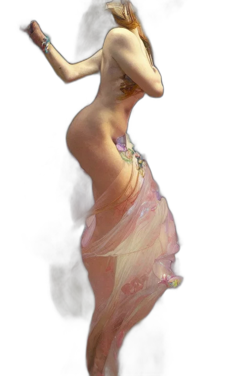 dress, staff, jewelry, creature transparent PNG cut-out