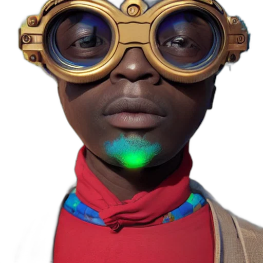 mask, face, robot, staff, concept art, 3d render, photorealistic, cyberpunk transparent PNG cut-out