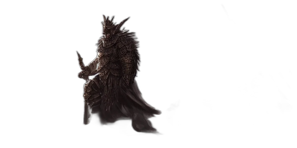 creature, dragon, sword, staff, concept art, fantasy art, 3d render, pixel art transparent PNG cut-out