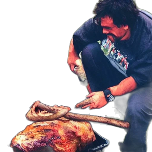 animal, food, staff, creature, photorealistic, concept art, fire, color transparent PNG cut-out