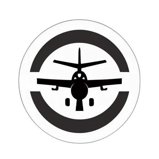 weapon, concept art, pixel art, cartoon, logo, airplane, inside, circle transparent PNG cut-out