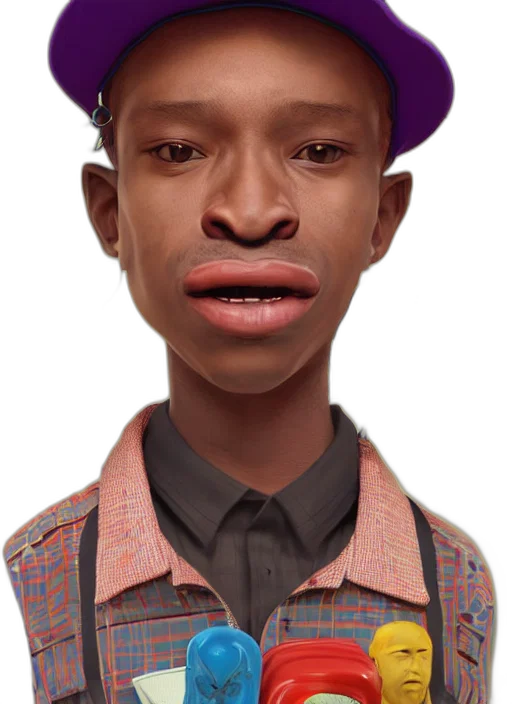 face, hat, mask, robot, photorealistic, 3d render, cartoon, concept art transparent PNG cut-out