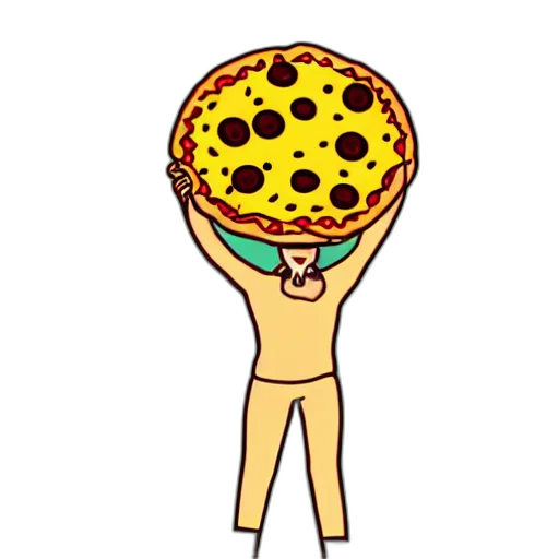food, umbrella, hat, pixel art, cartoon, concept art, 3d render, human transparent PNG cut-out
