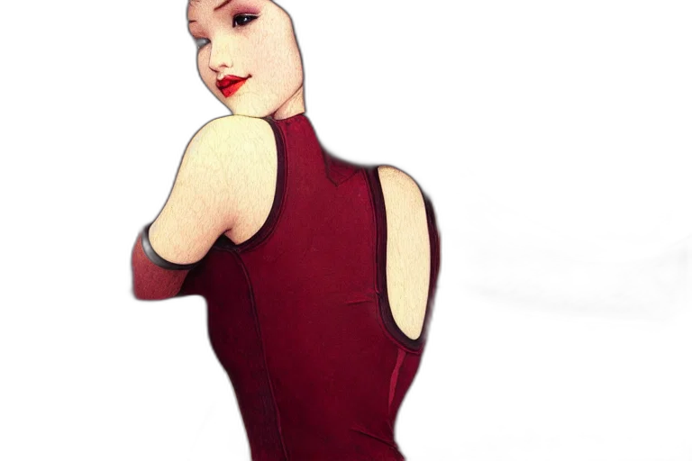 dress, mask, staff, face transparent PNG cut-out
